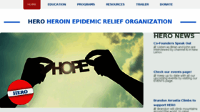 What Theherofoundation.org website looked like in 2018 (5 years ago)