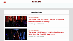 What Thevoice-winner.com website looked like in 2018 (5 years ago)