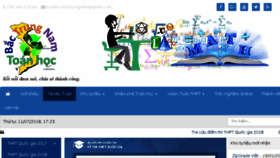 What Toanhocbactrungnam.vn website looked like in 2018 (5 years ago)