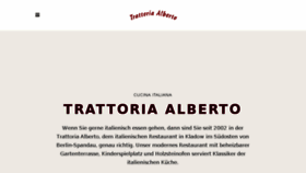 What Trattoria-alberto.de website looked like in 2018 (5 years ago)