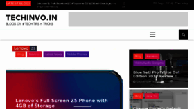What Techinvo.in website looked like in 2018 (5 years ago)