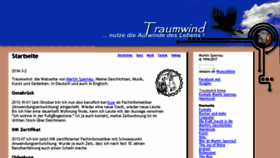 What Traumwind.de website looked like in 2018 (5 years ago)