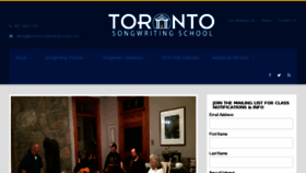 What Torontosongwritingschool.com website looked like in 2018 (5 years ago)