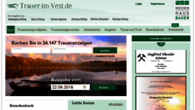 What Trauer-im-vest.de website looked like in 2018 (5 years ago)