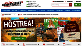 What Tidningskungen.se website looked like in 2018 (7 years ago)