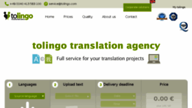 What Tolingo.com website looked like in 2018 (5 years ago)