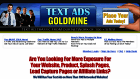 What Textadsgoldmine.com website looked like in 2018 (5 years ago)
