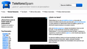 What Telefonospam.com website looked like in 2018 (5 years ago)