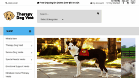 What Therapydogvest.com website looked like in 2018 (5 years ago)