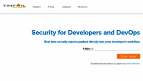 What Tinfoilsecurity.com website looked like in 2018 (5 years ago)