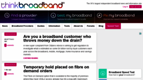 What Thinkbroadband.com website looked like in 2018 (5 years ago)