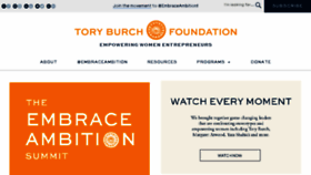 What Toryburchfoundation.org website looked like in 2018 (5 years ago)