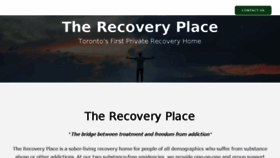What Therecoveryplace.ca website looked like in 2018 (5 years ago)