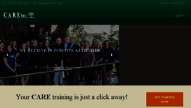 What Training.careinc.com website looked like in 2018 (5 years ago)