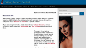 What Tattingpatterncentral.com website looked like in 2018 (5 years ago)