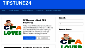 What Tipstune24.com website looked like in 2018 (5 years ago)