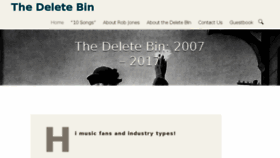 What Thedeletebin.com website looked like in 2018 (5 years ago)
