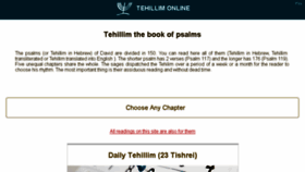 What Tehillim-online.com website looked like in 2018 (5 years ago)