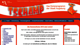 What Tschamp.de website looked like in 2018 (5 years ago)