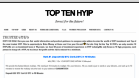 What Top10hyip.net website looked like in 2018 (5 years ago)