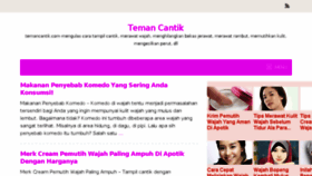 What Temancantik.com website looked like in 2018 (5 years ago)