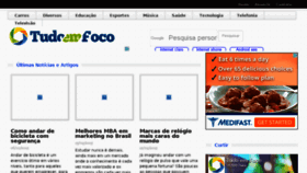 What Tudoemfoco.com.br website looked like in 2018 (5 years ago)