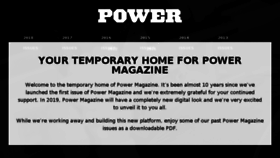What Thepowermagazine.com website looked like in 2018 (5 years ago)