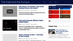 What Thefastandthefuriousmovies.blogspot.in website looked like in 2018 (5 years ago)
