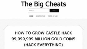 What Thebigcheats.com website looked like in 2018 (5 years ago)