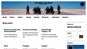 What Twobikersoneworld.com website looked like in 2018 (5 years ago)