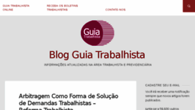 What Trabalhista.blog website looked like in 2018 (7 years ago)