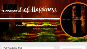 What Thepursuitofhappiness.me website looked like in 2018 (5 years ago)