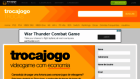 What Trocajogo.com.br website looked like in 2018 (5 years ago)