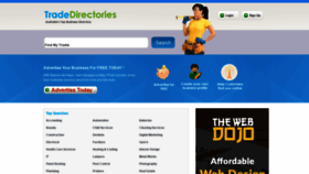 What Tradedirectories.com.au website looked like in 2018 (5 years ago)