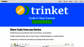 What Trinket.io website looked like in 2018 (5 years ago)