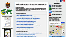 What Trademark-copyright.ae website looked like in 2018 (5 years ago)
