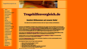 What Tragehilfenvergleich.de website looked like in 2018 (5 years ago)