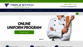 What Triplestitch.com website looked like in 2018 (5 years ago)