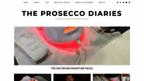 What Theproseccodiaries.com website looked like in 2018 (5 years ago)