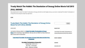 What Thehobbitthedesolationofsmaugonlinemovie.wordpress.com website looked like in 2018 (5 years ago)