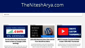 What Thenitesharya.com website looked like in 2018 (5 years ago)