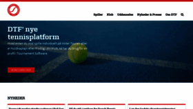 What Tennis.dk website looked like in 2018 (5 years ago)