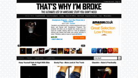 What Thatswhyimbroke.co.uk website looked like in 2018 (5 years ago)