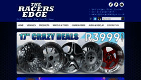 What Theracersedge.co.za website looked like in 2018 (5 years ago)