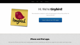 What Tinybird.com website looked like in 2018 (5 years ago)