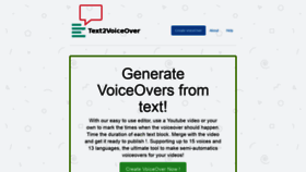 What Text2voiceover.com website looked like in 2018 (5 years ago)