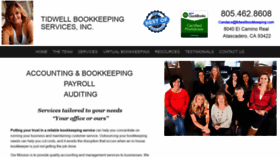 What Tidwellbookkeeping.com website looked like in 2018 (5 years ago)