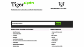 What Tiger-algebra.com website looked like in 2018 (5 years ago)