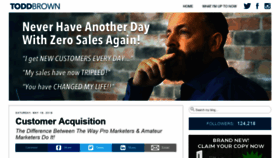 What Toddbrown.me website looked like in 2018 (6 years ago)