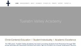What Tualatinvalleyacademy.org website looked like in 2018 (5 years ago)